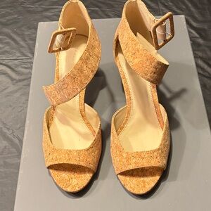 Pelle Moda Cork Tan Heels